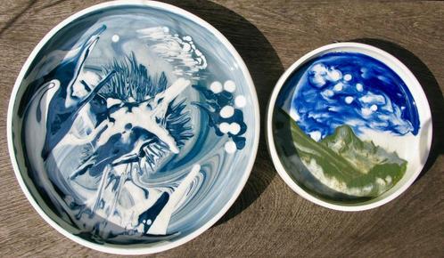 2 KERAMIEK SCHALEN KUNST DENEMARKEN, Antiek en Kunst, Kunst | Designobjecten, Ophalen of Verzenden