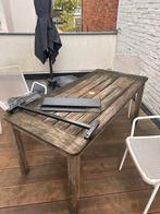 Oude houten tafels, Tuin en Terras, Tuintafels, Ophalen, Gebruikt, Rechthoekig, Hout