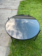 Zuiver Bijzettafel Zwart Glas, Huis en Inrichting, Ophalen, Gebruikt, 50 tot 100 cm, Rond