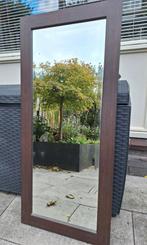 spiegel met donker bruine lijst, facet geslepen glas, Ophalen, Minder dan 50 cm, Zo goed als nieuw, Minder dan 100 cm