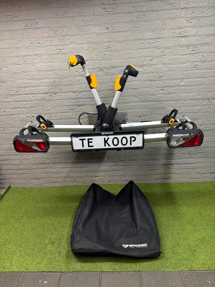 ZEER NETTE SPINDER XPLORER(elek)fietsen60kg/opvouwbr/TAS, Auto diversen, Fietsendragers, Zo goed als nieuw, Trekhaakdrager, 2 fietsen