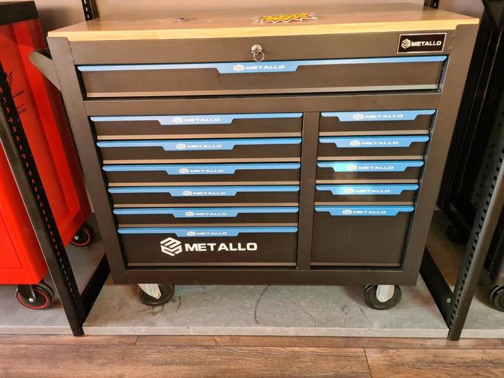 metallo gereedschapwagen 12 laden 10 laden gevuld, Doe-het-zelf en Verbouw, Gereedschapskisten, Nieuw, Gevuld, Ophalen of Verzenden