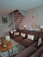 hoekbank bruin velvet, Huis en Inrichting, Complete inboedels, Ophalen