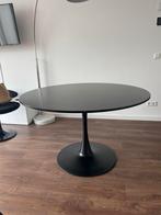 Tulip tafel zwart rond 120cm, Huis en Inrichting, Tafels | Eettafels, 100 tot 150 cm, Rond, Gebruikt, Ophalen