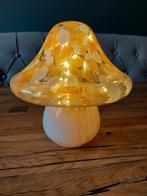Paddestoelenlamp oranje in nieuwstaat, Ophalen of Verzenden, Zo goed als nieuw, Glas, Minder dan 50 cm
