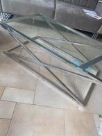 Chrome salon tafel, Huis en Inrichting, Tafels | Salontafels, Minder dan 50 cm, Rechthoekig, 50 tot 100 cm, Ophalen of Verzenden