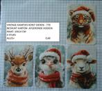 vintage kaartjes kerst dieren 770 ( alleen verzenden, Ophalen, Nieuw, Kerst, Knipvel