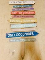 Te koop: houten wegwijzer strand ca. 75cm hoog)!, Ophalen, Gebruikt