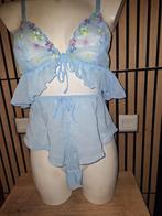 Sexy azur-blauw nieuw 2-delig setje maat XL van Primark, Kleding | Dames, Ondergoed en Lingerie, Verzenden, Blauw