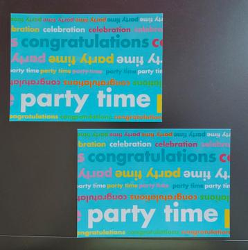 2 dezelfde NIEUWE Hema kaarten Party Time, samen: beschikbaar voor biedingen