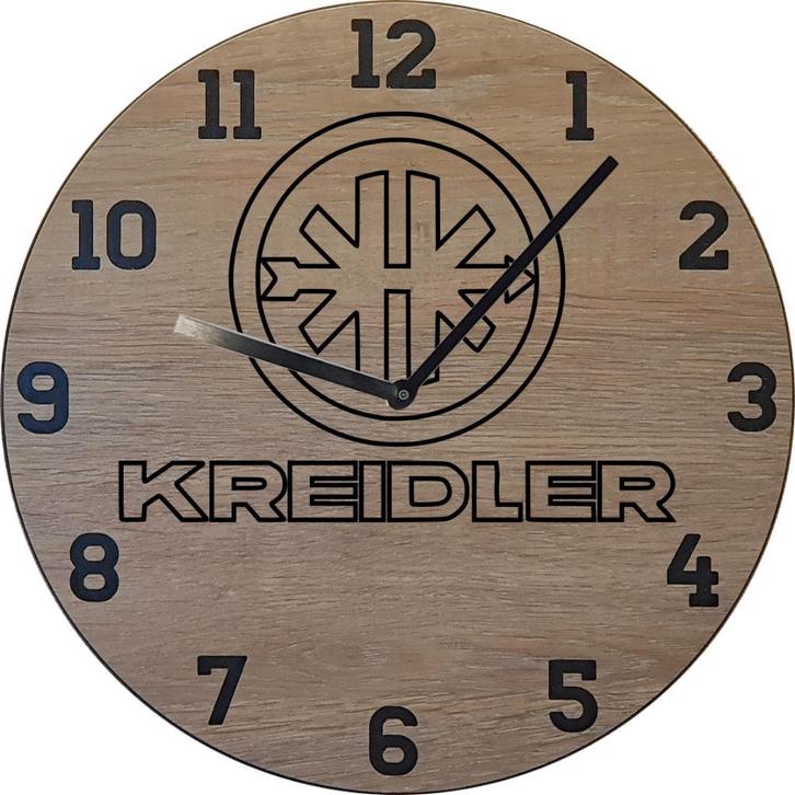 Themaklok met een Kreidler brommer logo, Huis en Inrichting, Woonaccessoires | Klokken, Nieuw, Wandklok, Ophalen of Verzenden