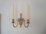 Wand-kroonluchters/ wandlamp koper, 2 arm, Ophalen, Gebruikt