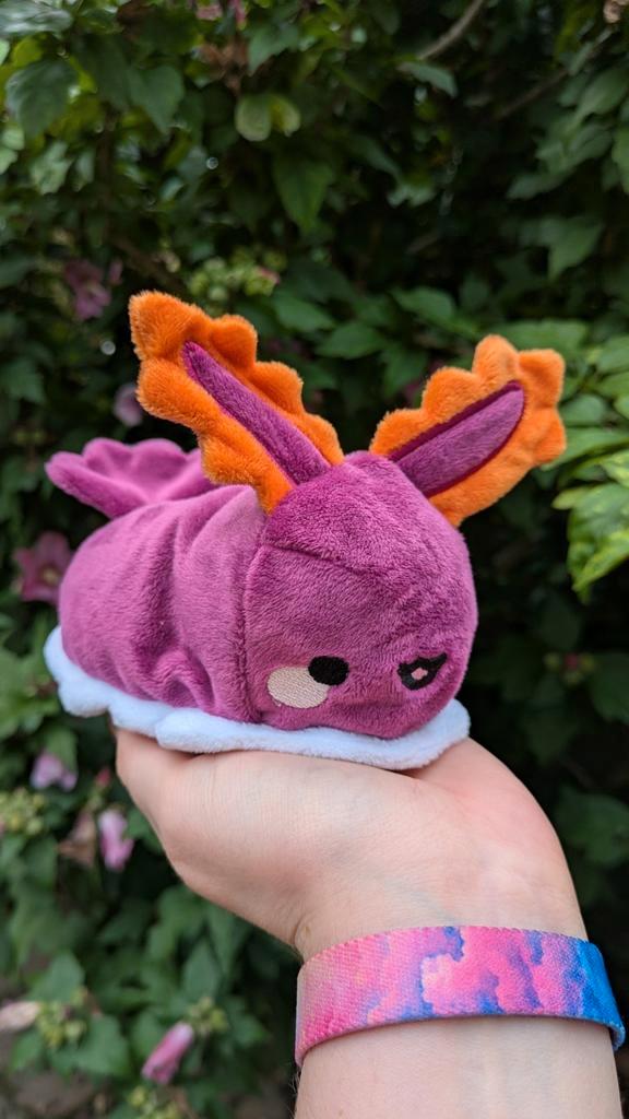 Seabunny  handgemaakte knuffel paars oranje, Kinderen en Baby's, Speelgoed | Knuffels en Pluche, Nieuw, Overige typen, Ophalen of Verzenden