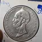 rijksdaalder 1849 Willem 2 Nederland, Koning Willem III, Verzenden, Zilver, Losse munt