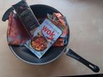 Gratis grote wokpan bij aankoop nieuw schort+wokpankookboek, Ophalen of Verzenden, Gebruikt, Wok