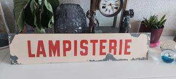 Emaille reclamebord Lampisterie  beschikbaar voor biedingen