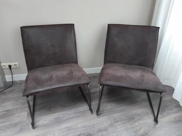 Fauteuils / stoelen bruin / antraciet (1 of 2 stuks) beschikbaar voor biedingen