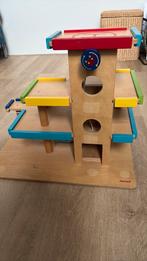 Houten garage met lift, Kinderen en Baby's, Speelgoed | Houten speelgoed, Ophalen, Gebruikt