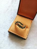 Mooie Goud Doublé Ring met groene Swarovski kristallen - gol, Verzenden, Overige materialen, Ring, Verguld