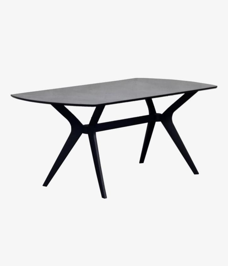 Eettafel zwart ovaal, Tuin en Terras, Tuintafels, Gebruikt, Ovaal, Ophalen