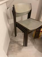 Stapelbare stoelen - Set van 4, Huis en Inrichting, Stoelen, Ophalen, Gebruikt, Vier, Grijs