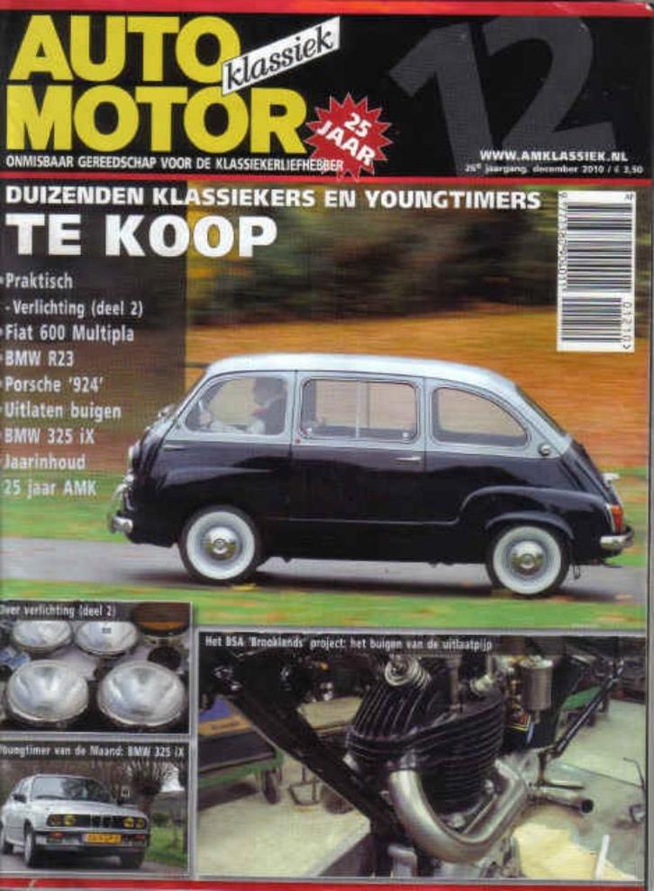 AMK 12 2010 : Fiat 600 Multipla - BMW 325iX - Ford Fiesta, Boeken, Auto's | Folders en Tijdschriften, Gelezen, Algemeen, Ophalen of Verzenden