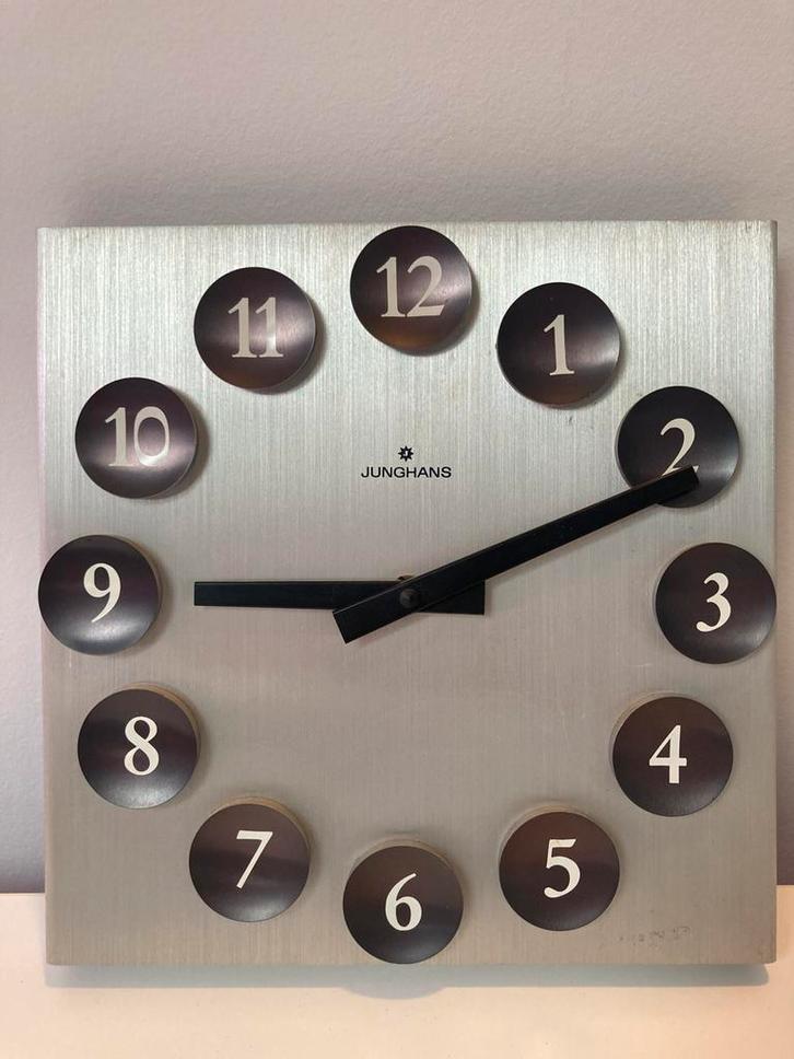 Vintage, zeldzame Junghans wandklok Space Age, Huis en Inrichting, Woonaccessoires | Klokken, Zo goed als nieuw, Wandklok, Ophalen of Verzenden