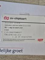 RET dagkaart voltarief nieuw, Eén persoon, Bus, Metro of Tram, Nederland, Algemeen kaartje