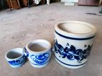 Bloempot, zout en boter pot, Antiek en Kunst, Ophalen
