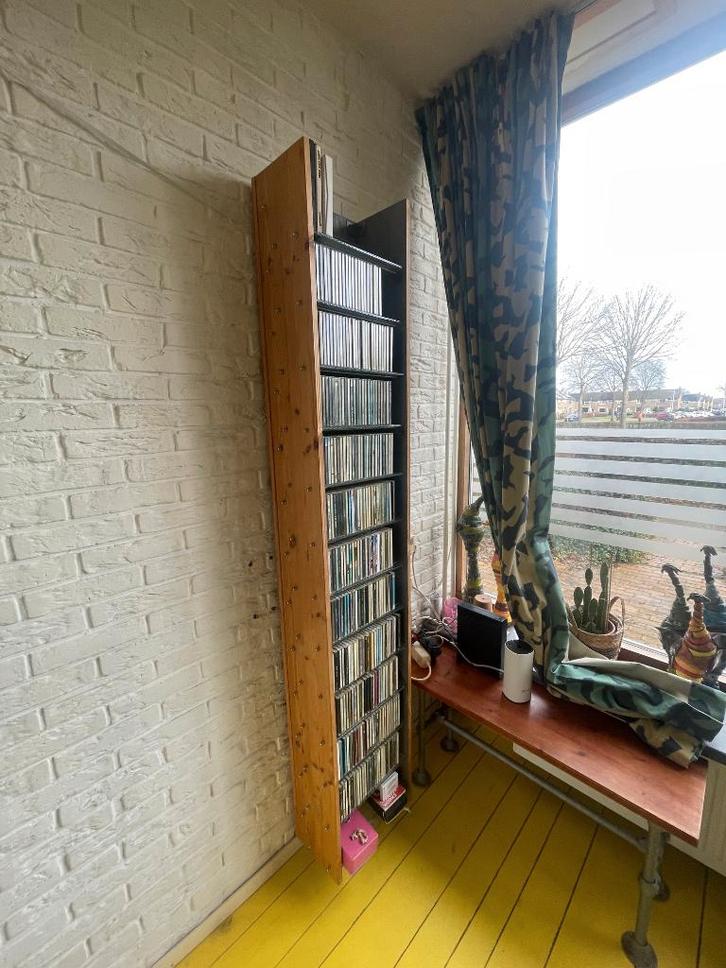 cd kast, Huis en Inrichting, Kasten | Boekenkasten, Minder dan 50 cm, 150 tot 200 cm, Minder dan 25 cm, Grenenhout, Glas, Ophalen