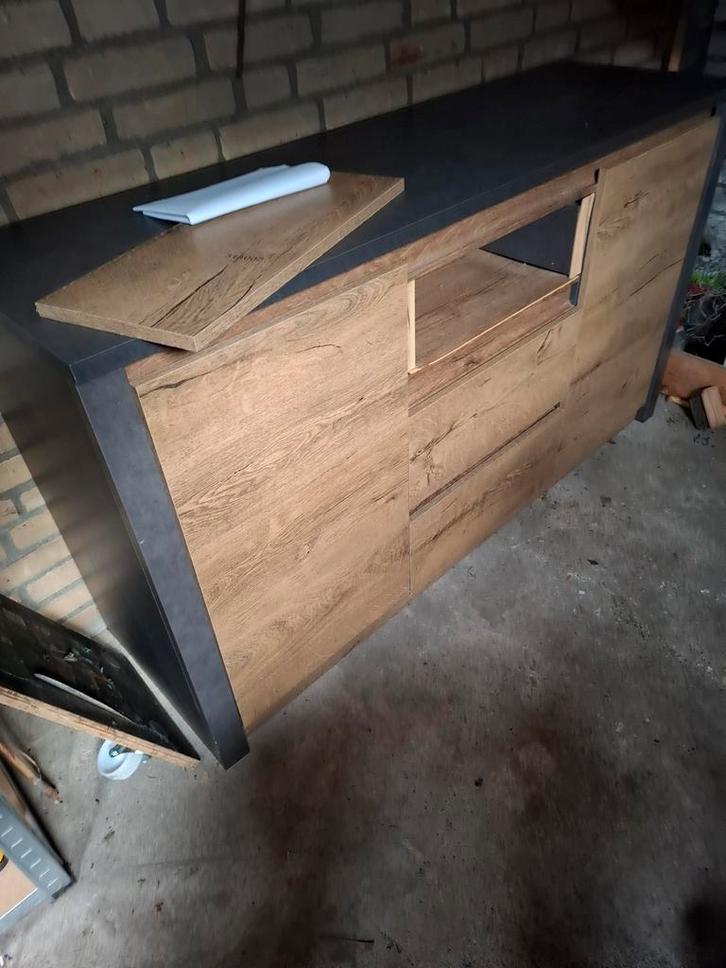 Kast dressoir blank eiken, niet massief ., Huis en Inrichting, Kasten | Kledingkasten, Minder dan 100 cm, 100 tot 150 cm, 25 tot 50 cm