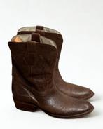 Vintage Chiarini Bologna Cowboy Enkellaarsjes – Leer - 37, Bruin, Lage of Enkellaarzen, Ophalen of Verzenden, Gedragen