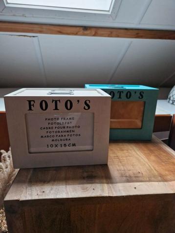 Houten fotobox 10x15cm beschikbaar voor biedingen