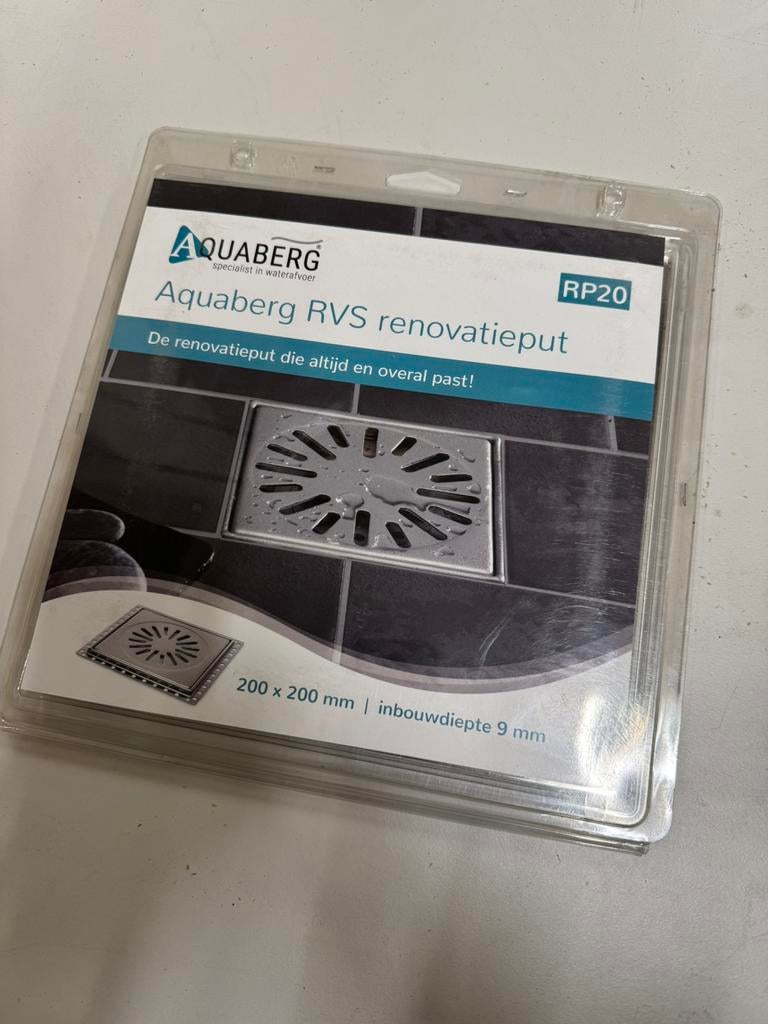 Aquaberg renovatieput RP20 met RVS rooster 200x200mm, Ophalen of Verzenden, Nieuw, Rvs, Overige typen