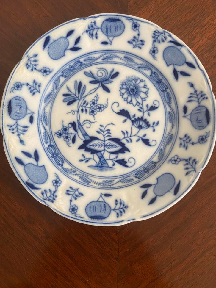 4 borden zwiebel muster, Antiek en Kunst, Antiek | Wandborden en Tegels, Ophalen