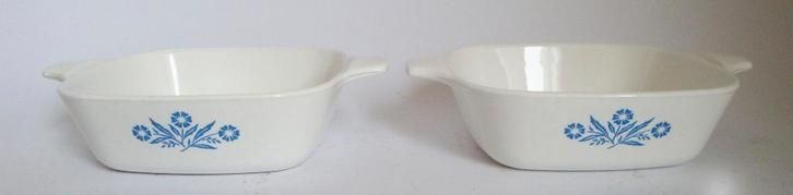 vintage 2x pyrosil bakje oven schaal netherlands cornflower., Huis en Inrichting, Keuken | Potten en Pannen, Zo goed als nieuw