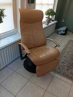 Relaxfauteuil okergeel, Huis en Inrichting, Fauteuils, Ophalen, Gebruikt, Minder dan 75 cm, Metaal