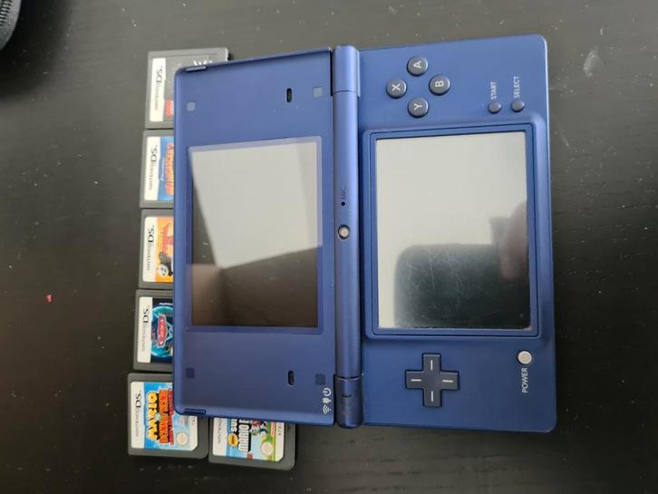 Nintendo DSi xl Blauw + Games, Spelcomputers en Games, Spelcomputers | Nintendo DS, Gebruikt, DS Lite, Blauw, Met games, Ophalen of Verzenden