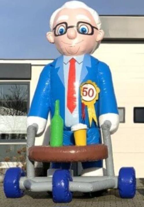 Abraham met rollator pop 4 meter hoog, Hobby en Vrije tijd, Feestartikelen | Verhuur, Nieuw, Abraham of Sarah, Ophalen