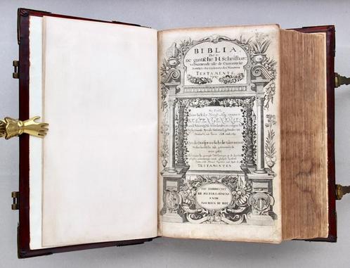 Antieke BIJBEL STATENBIJBEL (1645) Zeldzame PLANCIUS kaarten, Antiek en Kunst, Antiek | Boeken en Bijbels, Ophalen of Verzenden