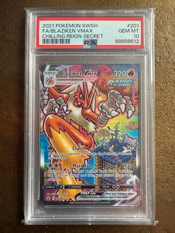 Blaziken Vmax 201/198 (PSA 10)! - Chilling Reign beschikbaar voor biedingen