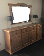 Dressoir + Spiegel ( excl. lampen ), Ophalen, Gebruikt, Eikenhout, 200 cm of meer