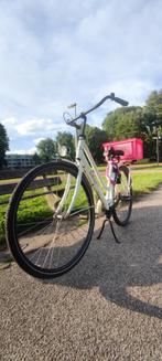 Bike white with basket - pedal brake, Fietsen en Brommers, Fietsen | Dames | Damesfietsen, Ophalen, Gebruikt, Overige merken