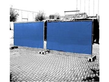 IN PRIJS VERLAAGD bouwhek winddoek 1.80 X 3.45 - BLAUW/WIT beschikbaar voor biedingen