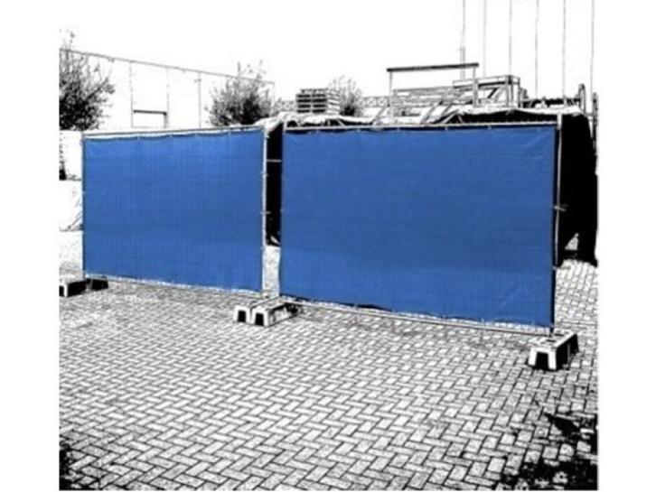 bouwhek winddoek 1.80 X 3.45 - BLAUW/WIT, Tuin en Terras, Tuinhekken en Hekwerk, Nieuw, Tuinhek, IJzer, Ophalen of Verzenden
