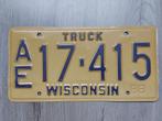 Kentekenplaat 1988 Wisconsin USA Nummerplaat Nummerbord, Verzamelen, Ophalen of Verzenden, Gebruikt, Auto's