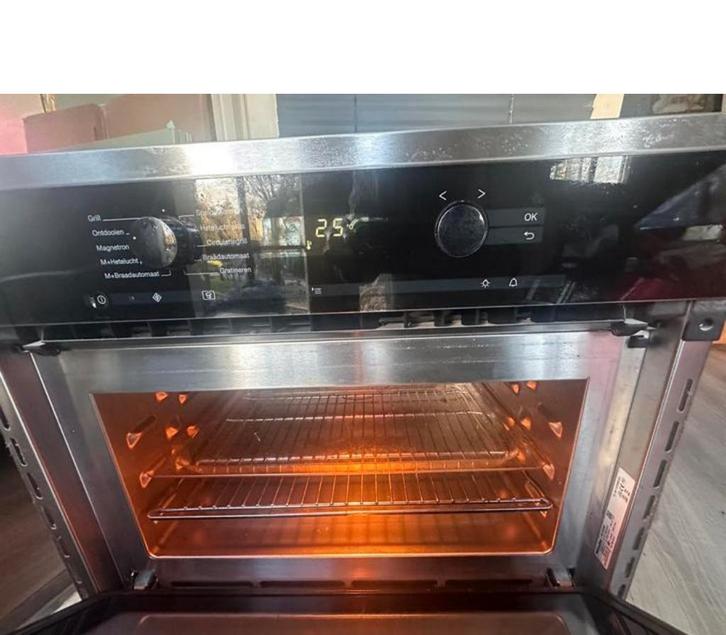 Mooie INBOUW MIELE combi oven + magnetron H6100BM SCHOON!, Witgoed en Apparatuur, Ovens, Zo goed als nieuw, Inbouw, Oven met grill