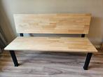 Stevige eetkamerbank 150b industrieel/beuken/hout/zwart, Huis en Inrichting, Stoelen, Ophalen, Zo goed als nieuw, Hout, Eén