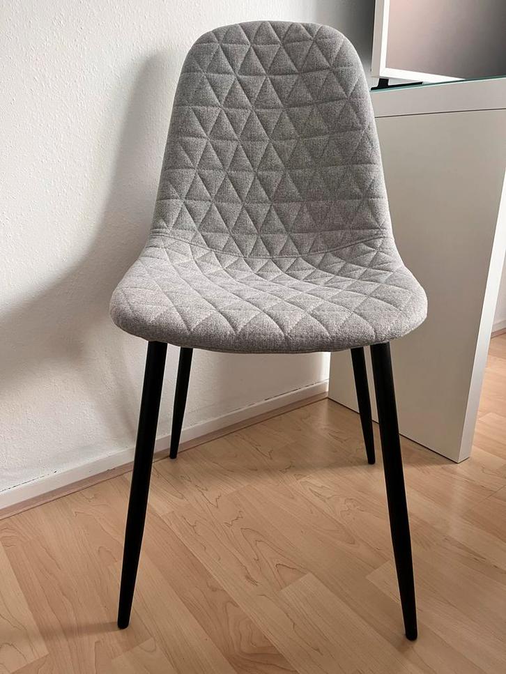 Kwantum Napoli Stoel (grijs), Huis en Inrichting, Stoelen, Gebruikt, Eén, Metaal, Grijs, Ophalen