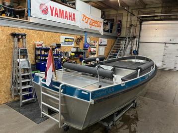 Aluminium sloep Occasion | Honda 20pk | Donkerblauw beschikbaar voor biedingen